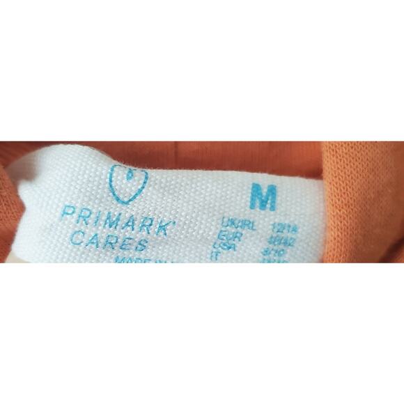 Primark Cares Womens M Oversized Loose Fit Hoodie Pullover Sweatshirt Orange - Picture 3 of 9